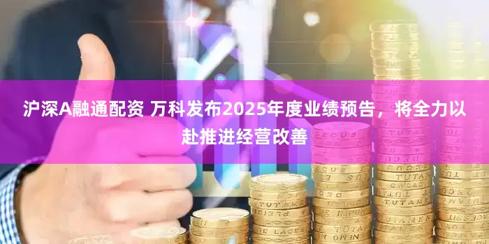 沪深A融通配资 万科发布2025年度业绩预告，将全力以赴推进经营改善